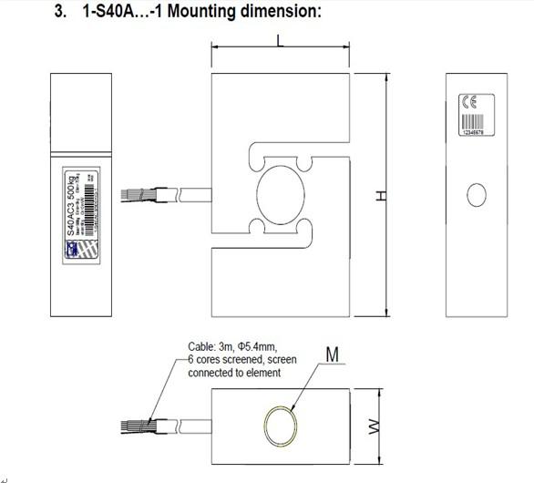  S40A/500KG稱(chēng)重傳感器